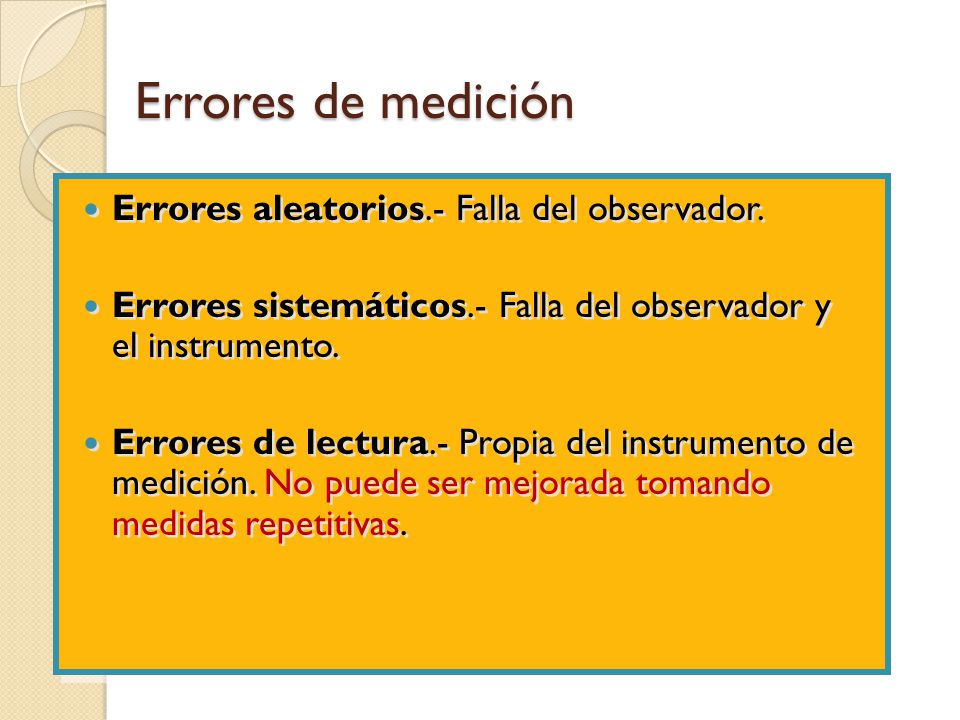 Resultado de imagen para tipos de errores en las medidas