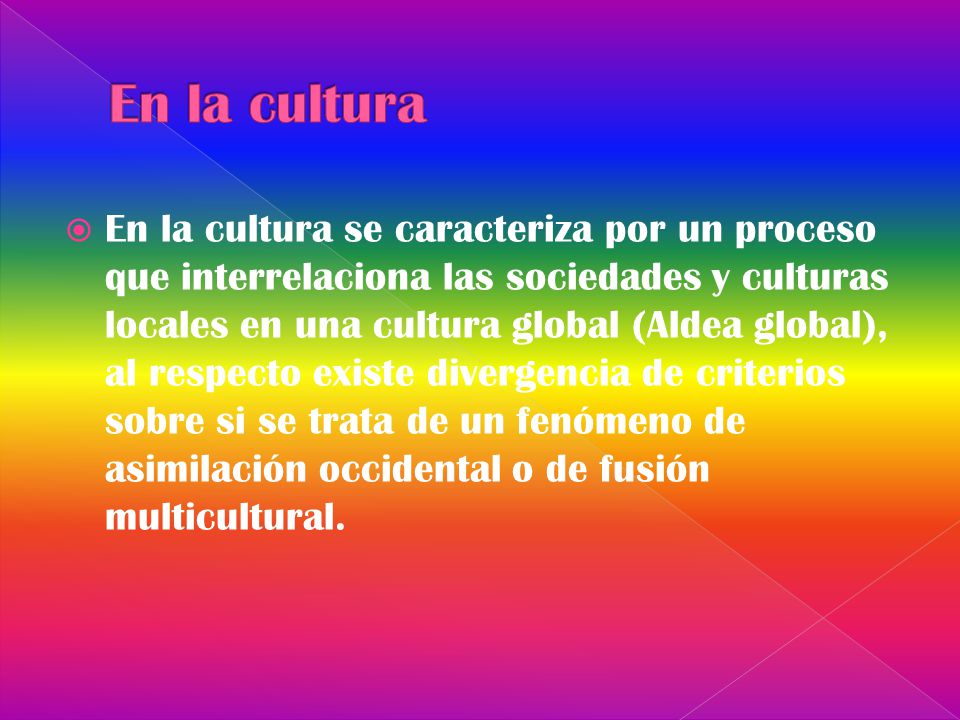 Resultado de imagen para presentacion de la cultura global