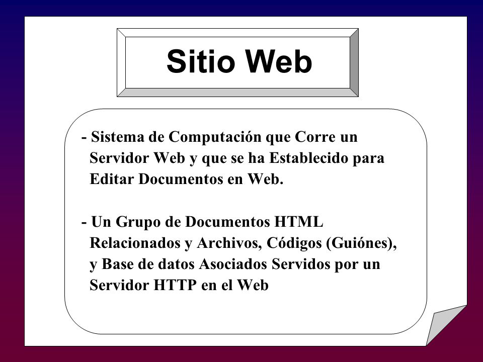 - Sistema de Computación que Corre un Servidor Web y que se ha Establecido para Editar Documentos en Web.