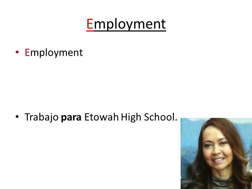 Employment Trabajo para Etowah High School.