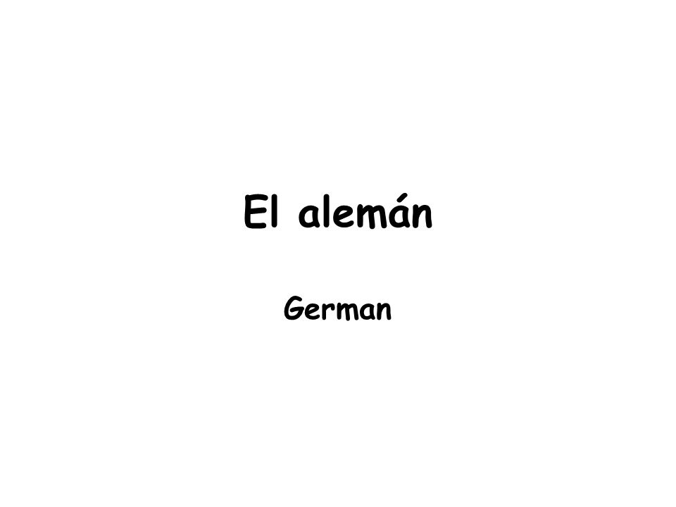 El alemán German