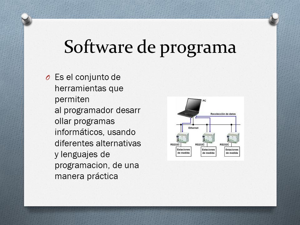 Software de programa O Es el conjunto de herramientas que permiten al programador desarr ollar programas informáticos, usando diferentes alternativas y lenguajes de programacion, de una manera práctica