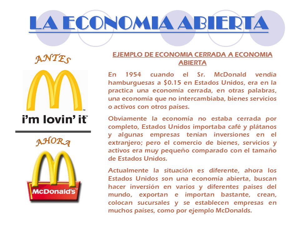 ECONOMIA ABIERTA economia abierta: