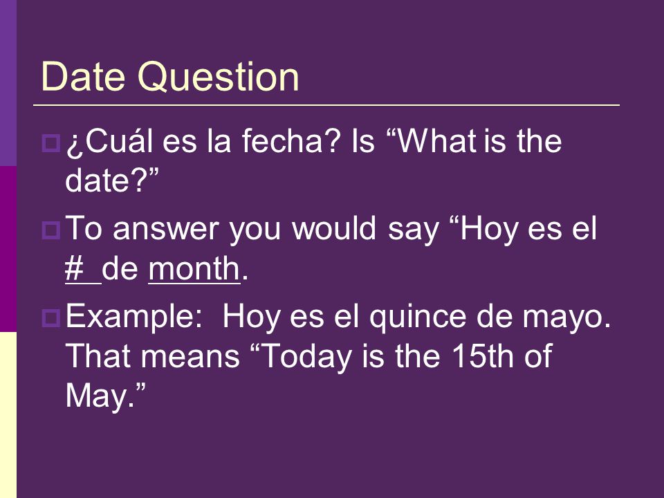 Sorry  That is not how you would say Today is Thursday in Spanish. Please try again.