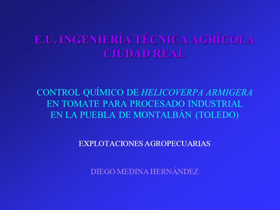 INGENIERIA TECNICA AGRICOLA ingenieria tecnica agricola: