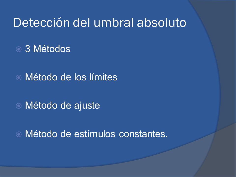 UMBRAL ABSOLUTO umbral absoluto:
