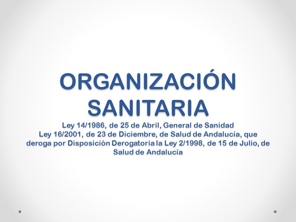 DE SANIDAD LEY 14 1986 DE de sanidad ley 14 1986 de: