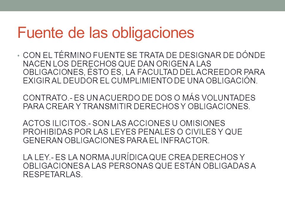EL INCUMPLIMIENTO DE LAS OBLIGACIONES el incumplimiento de las obligaciones: