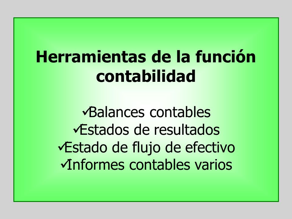 FUNCION CONTABILIDAD funcion contabilidad: