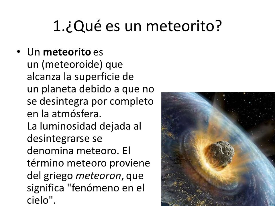 Que es un meteorito
