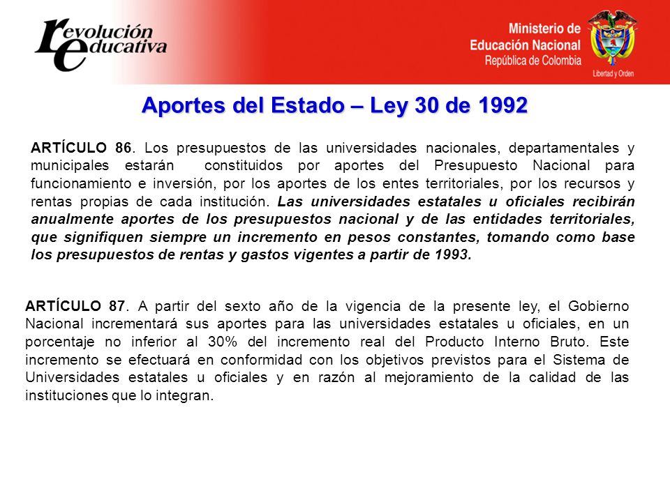 Ley 30 De 1992 Nivel Nacional