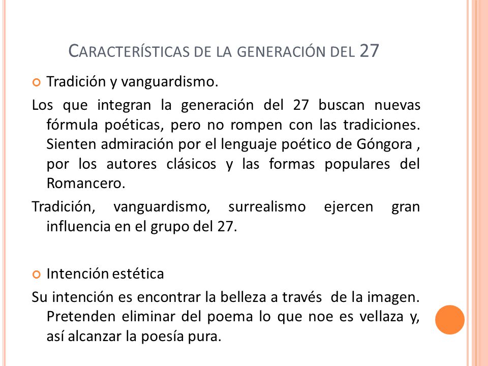 GENERACION LITERARIA generacion literaria: