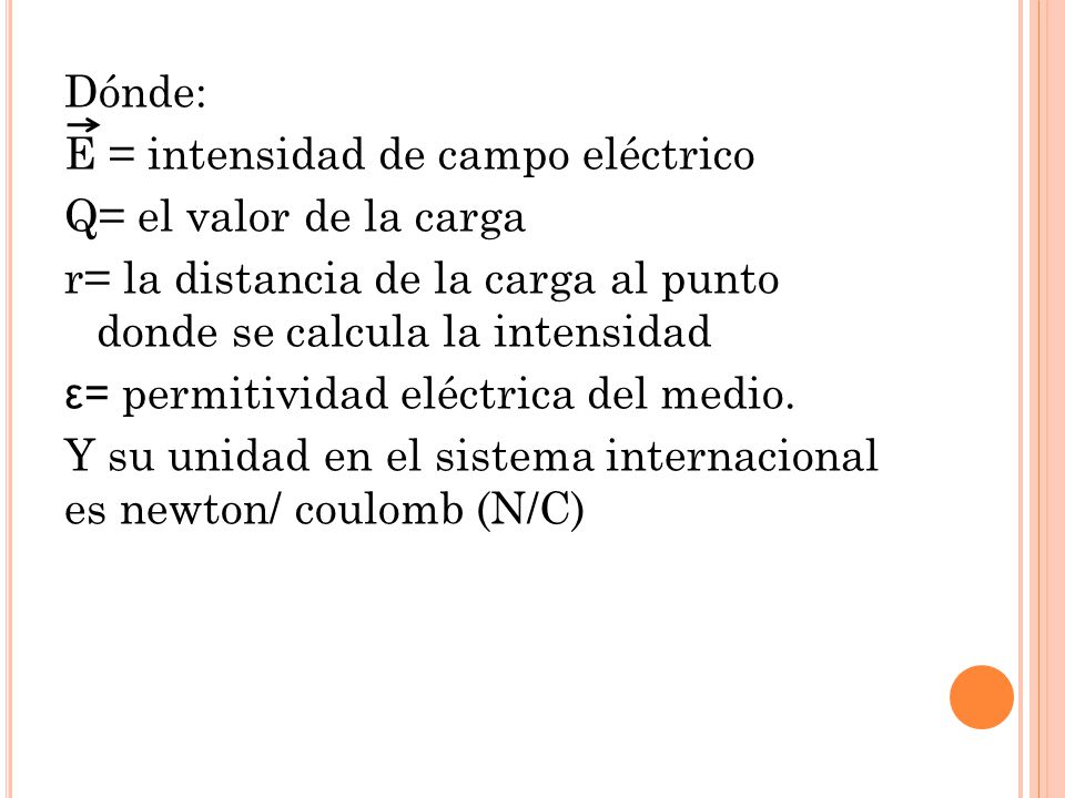 CALCULA INTENSIDAD CAMPO ELECTRICO calcula intensidad campo electrico: