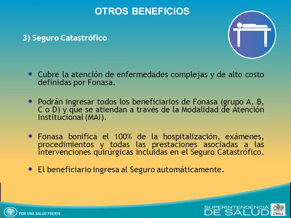 Resultado de imagen para Seguro Catastrófico de fonasa chile