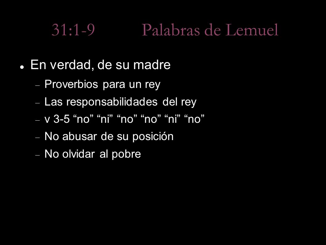 Bosquejo de Proverbios 1:1-6 Introducción 1:7-9:18Meditaciones sobre Bosquejo de Proverbios 1:1-6 Introducción 1:7-9:18Meditaciones sobre