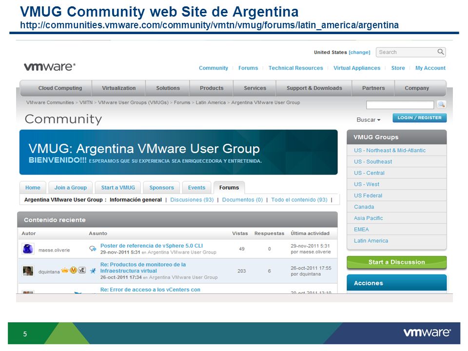 VMUG Community web Site de Argentina   5