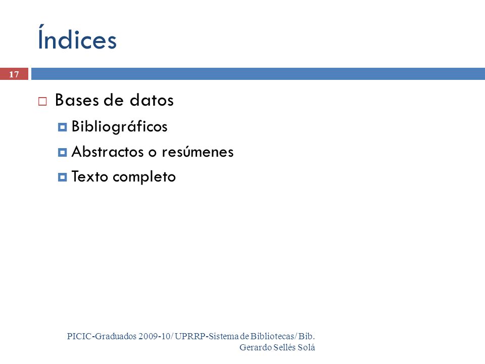 PICIC-Graduados / UPRRP-Sistema de Bibliotecas/ Bib.