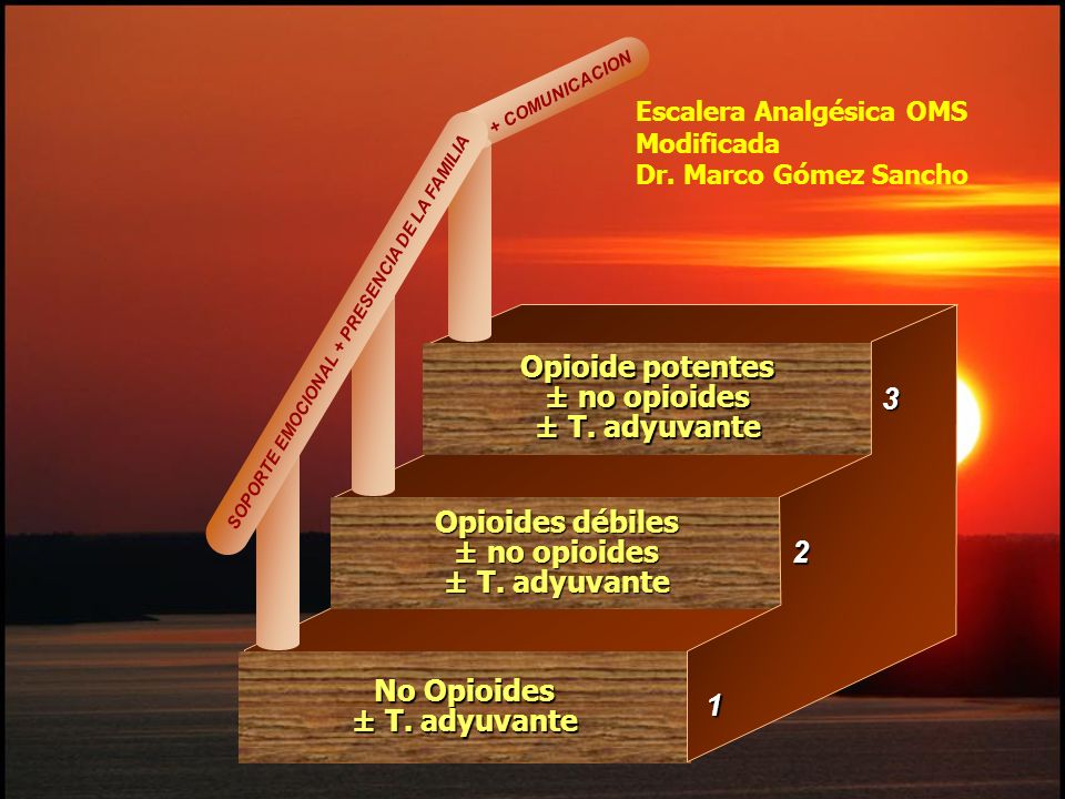 ESCALERA ANALGESICA OMS escalera analgesica oms: