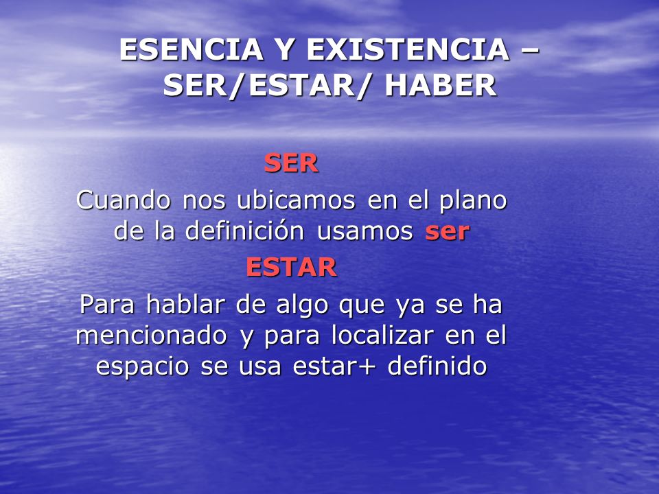 EL SER Y LA ESENCIA el ser y la esencia:
