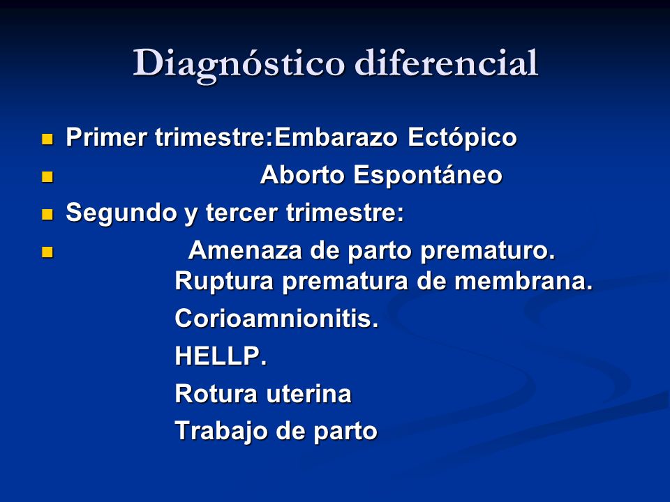 DIAGNOSTICO DIFERENCIAL EMBARAZO diagnostico diferencial embarazo: