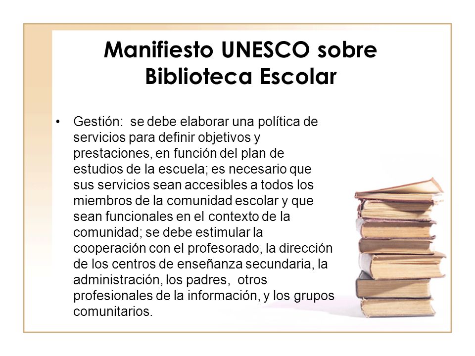 UNESCO BIBLIOTECA ESCOLAR unesco biblioteca escolar: