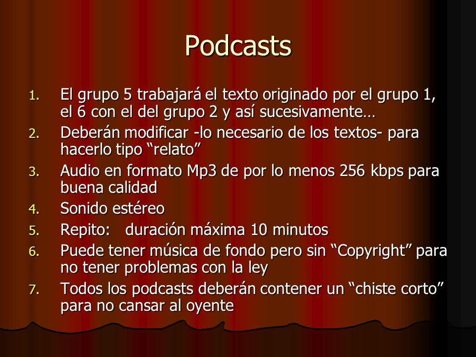 Podcasts 1.