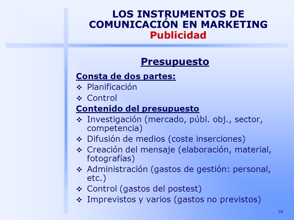 EL PRESUPUESTO DE PROMOCION DE VENTAS el presupuesto de promocion de ventas: