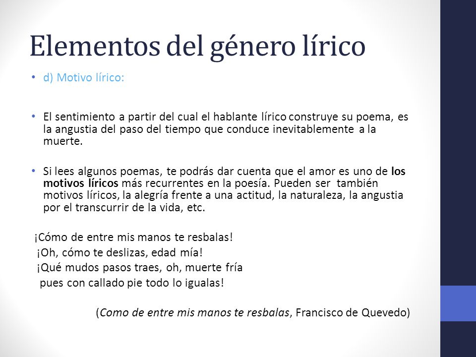 GENERO LIRICO CARACTERISTICAS genero lirico caracteristicas: