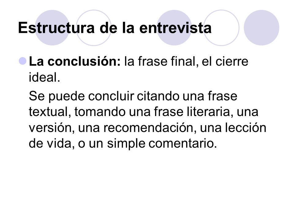 ESTRUCTURA ENTREVISTA estructura entrevista: