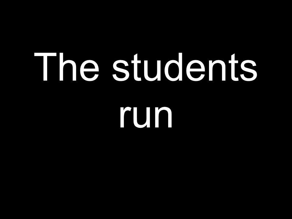 The students run