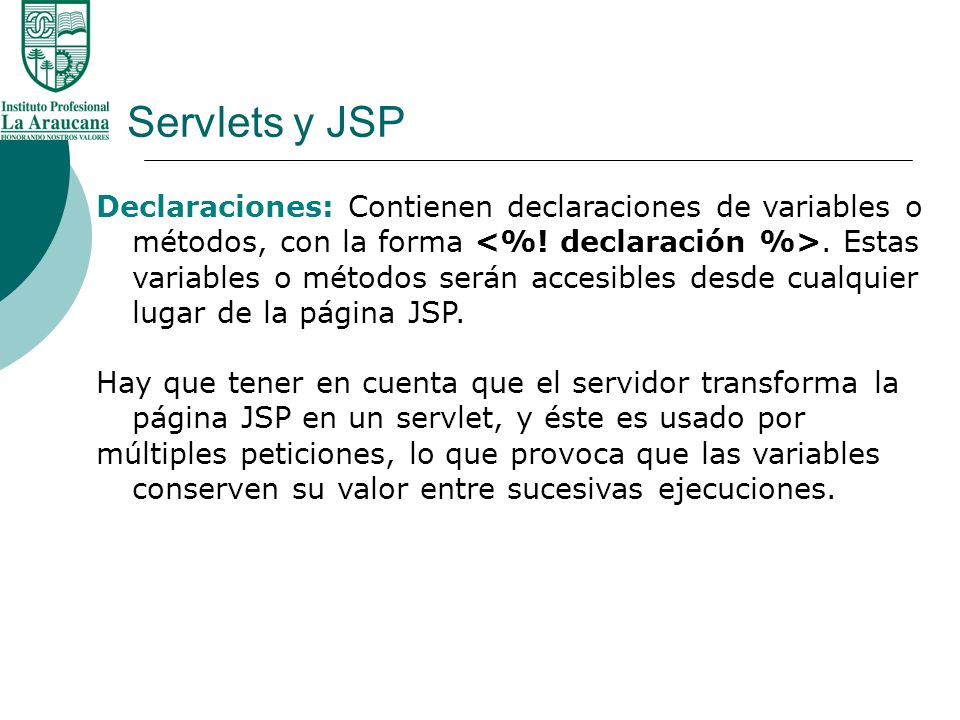 DESDE UN SERVLET A UN JSP desde un servlet a un jsp: