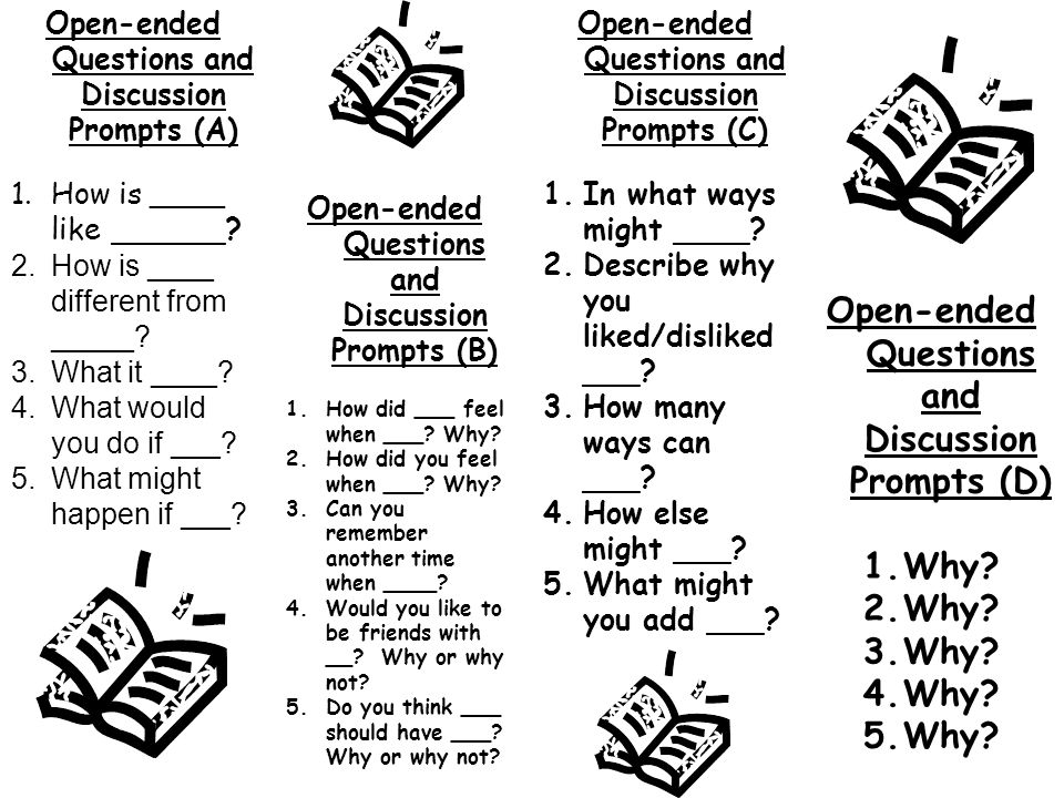 Open-ended Questions and Discussion Prompts (A) 1.How is ____ like ______.