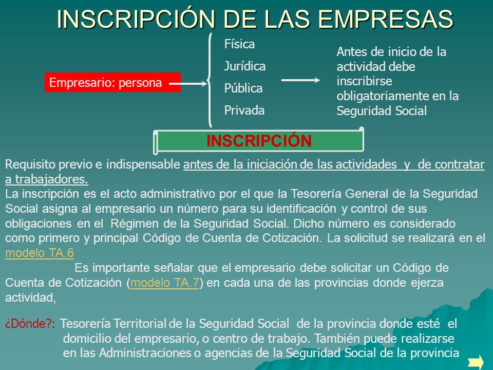 INSCRIPCION EMPRESA SEGURIDAD SOCIAL inscripcion empresa seguridad social: