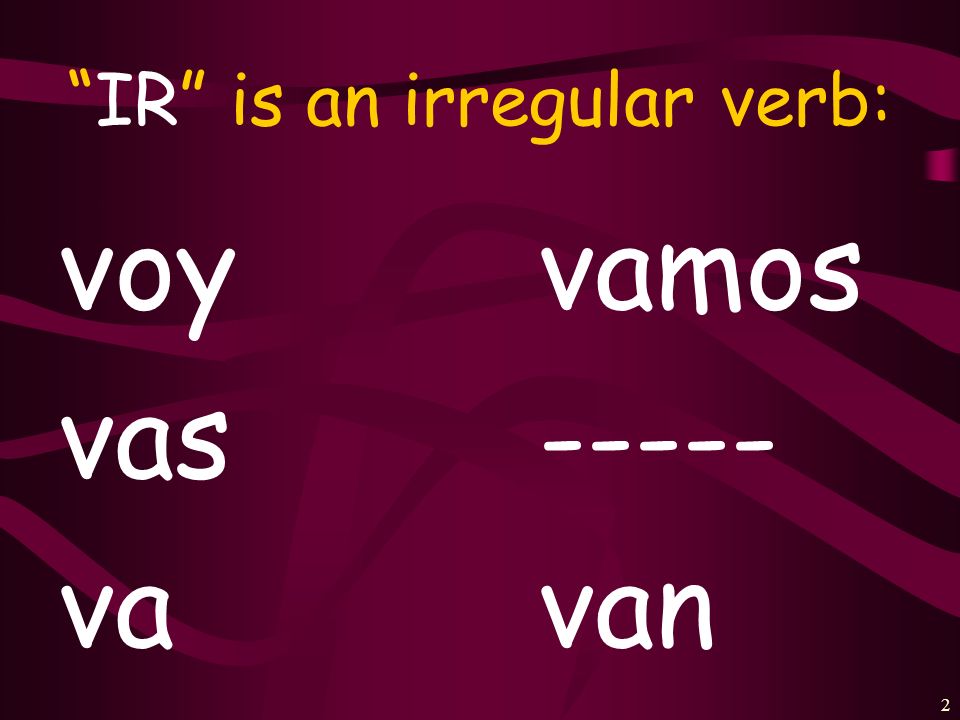 1 Usages of the Verb IR Spanish One ch.4A