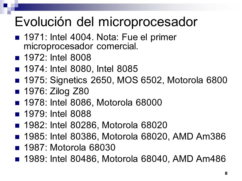 EL MICROPROCESADOR 8085 el microprocesador 8085: