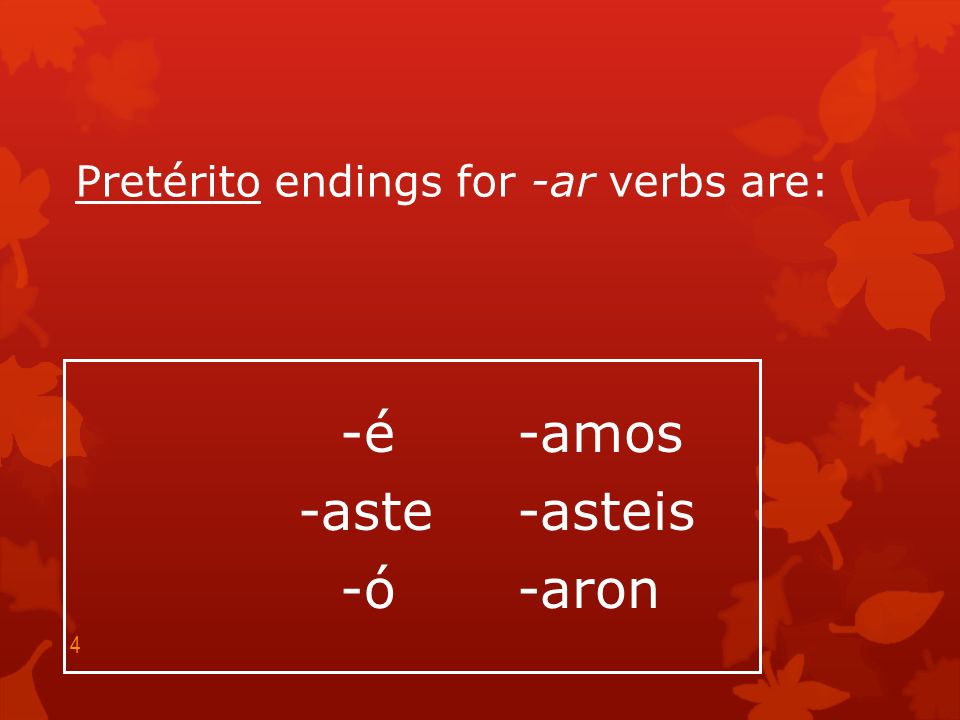The stem for regular verbs in the pretérito is the infinitive stem.
