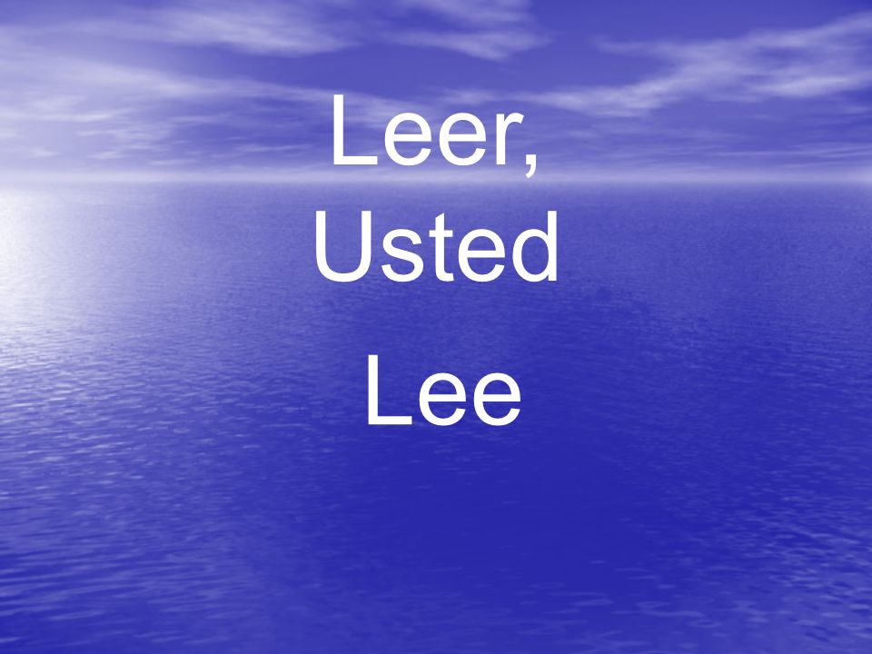 Leer, Usted Lee