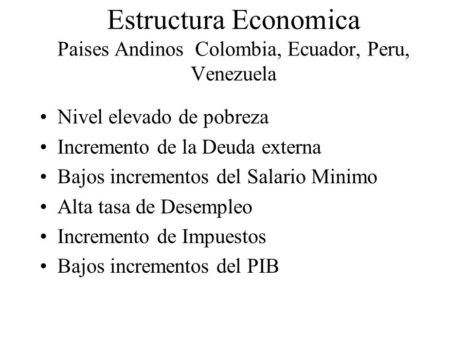 ESTRUCTURA ECONOMICA DE VENEZUELA estructura economica de venezuela: