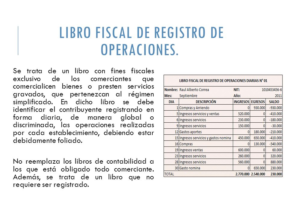LIBRO DEBE LLEVAR CONTRIBUYENTE libro debe llevar contribuyente: