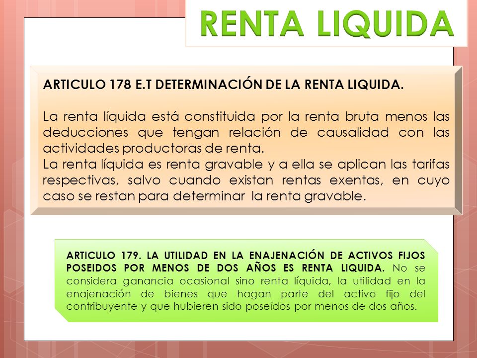 INGRESOS NO CONSTITUTIVO RENTA ingresos no constitutivo renta: