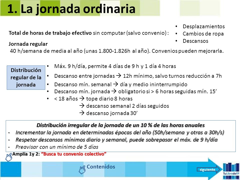 HORAS DE TRABAJO CONVENIO horas de trabajo convenio: