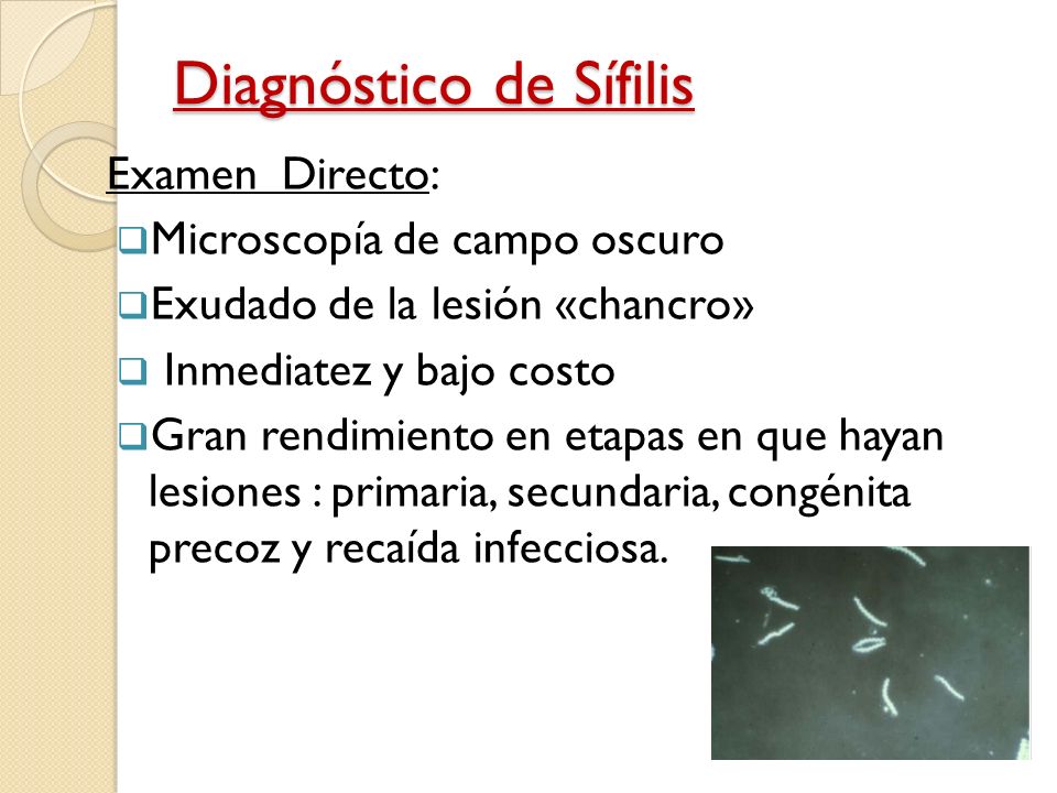 DIAGNOSTICO SIFILIS diagnostico sifilis: