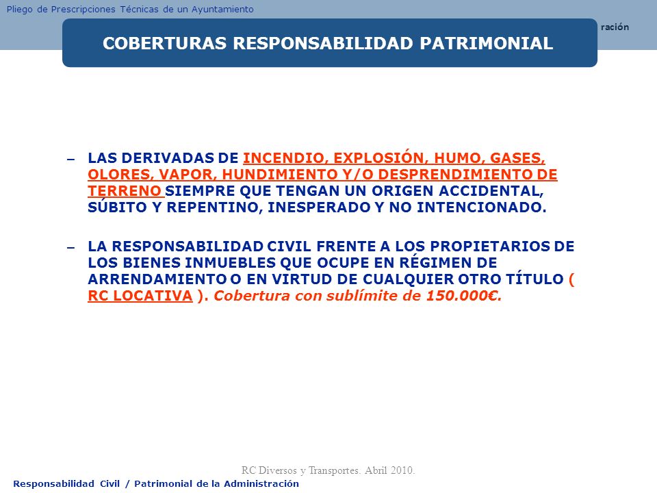 LA RESPONSABILIDAD PATRIMONIAL DE LA ADMINISTRACION la responsabilidad patrimonial de la administracion: