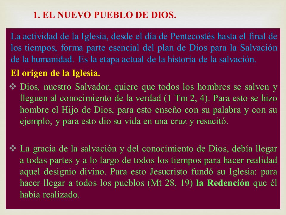 EL NUEVO PUEBLO DE DIOS el nuevo pueblo de dios: