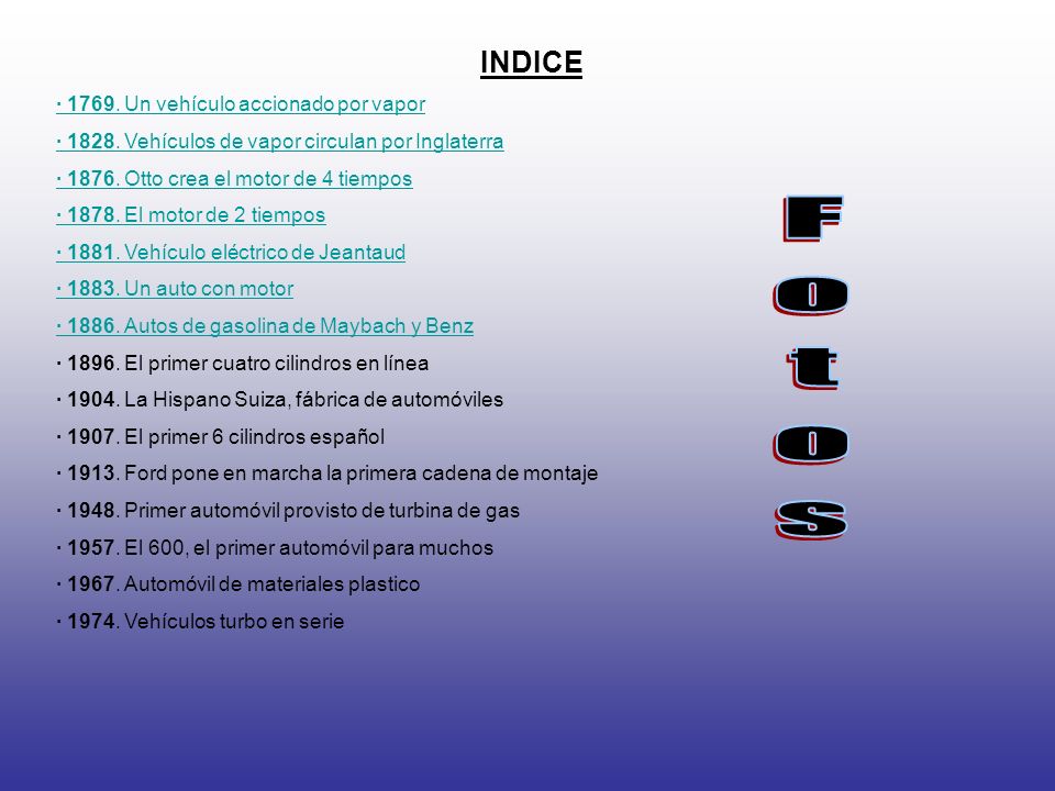 INDICE · Un vehículo accionado por vapor ·