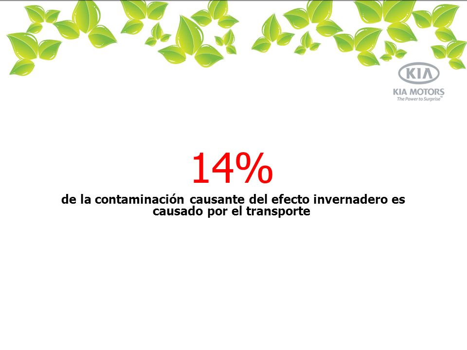 14% de la contaminación causante del efecto invernadero es causado por el transporte