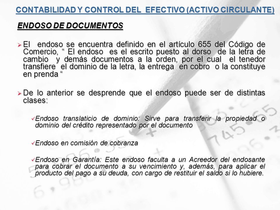ENDOSAR UNA FACTURA endosar una factura: