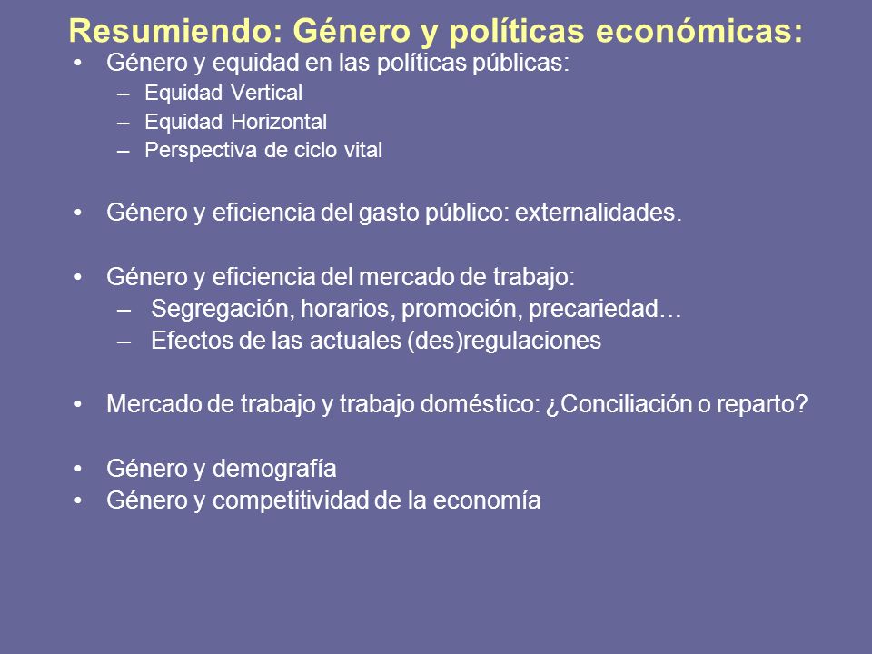 LA EQUIDAD HORIZONTAL la equidad horizontal:
