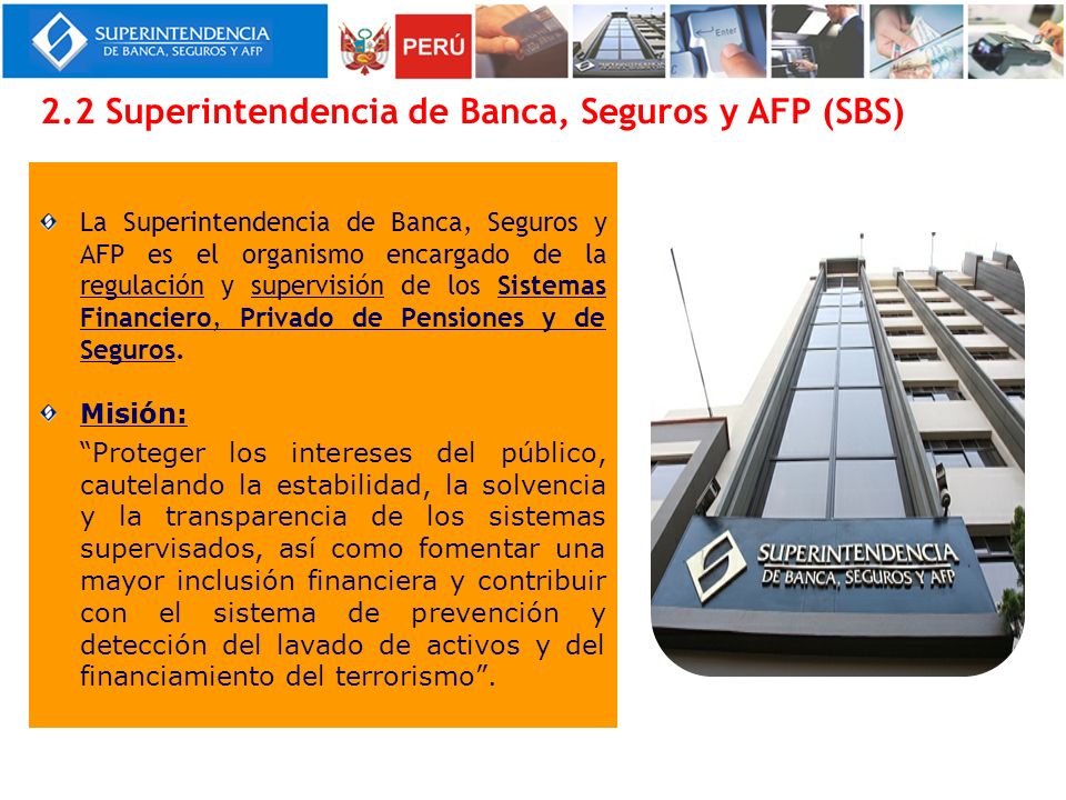 DE BANCA SEGUROS Y ADMINISTRADORAS PRIVADAS DE FONDOS DE PENSION de banca seguros y administradoras privadas de fondos de pension: