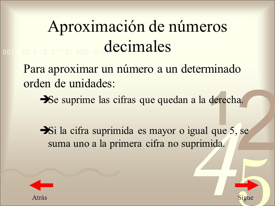 Resultado de imagen para aproximar un numero decimal